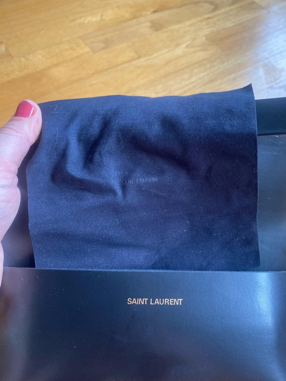 Saint Laurent Acetate Frame Sunglasses with Red Stars and Black Lenses - Picture 8 of 8
